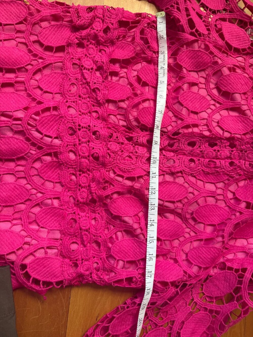 Pink Lace Midi Dress Size M-L - Picture 9 of 9